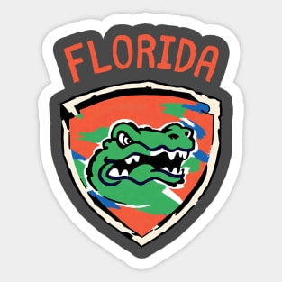 Beautiful Florida Football Alligator American Football Player Team Sticker